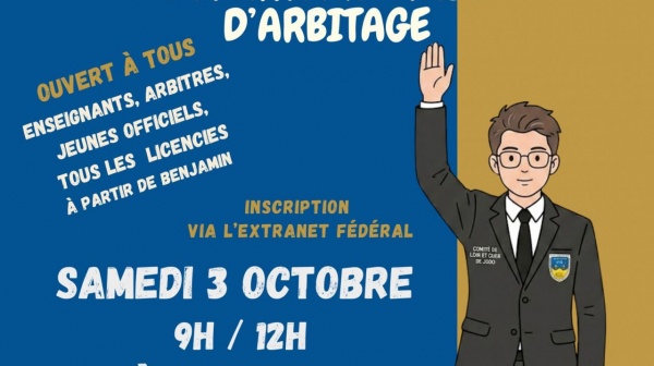 Stage départemental d'arbitrage + rentrée de l'école d'arbitrage
